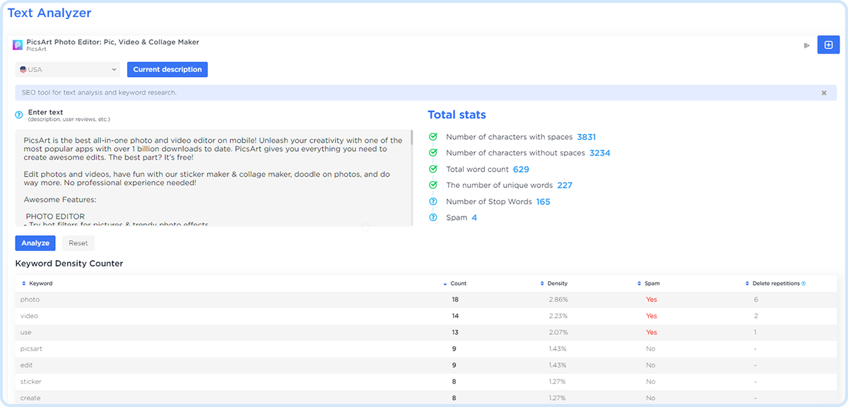 Text Analyzer 