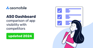 ASO Dashboard – Comparison of App Visibility with Competitors