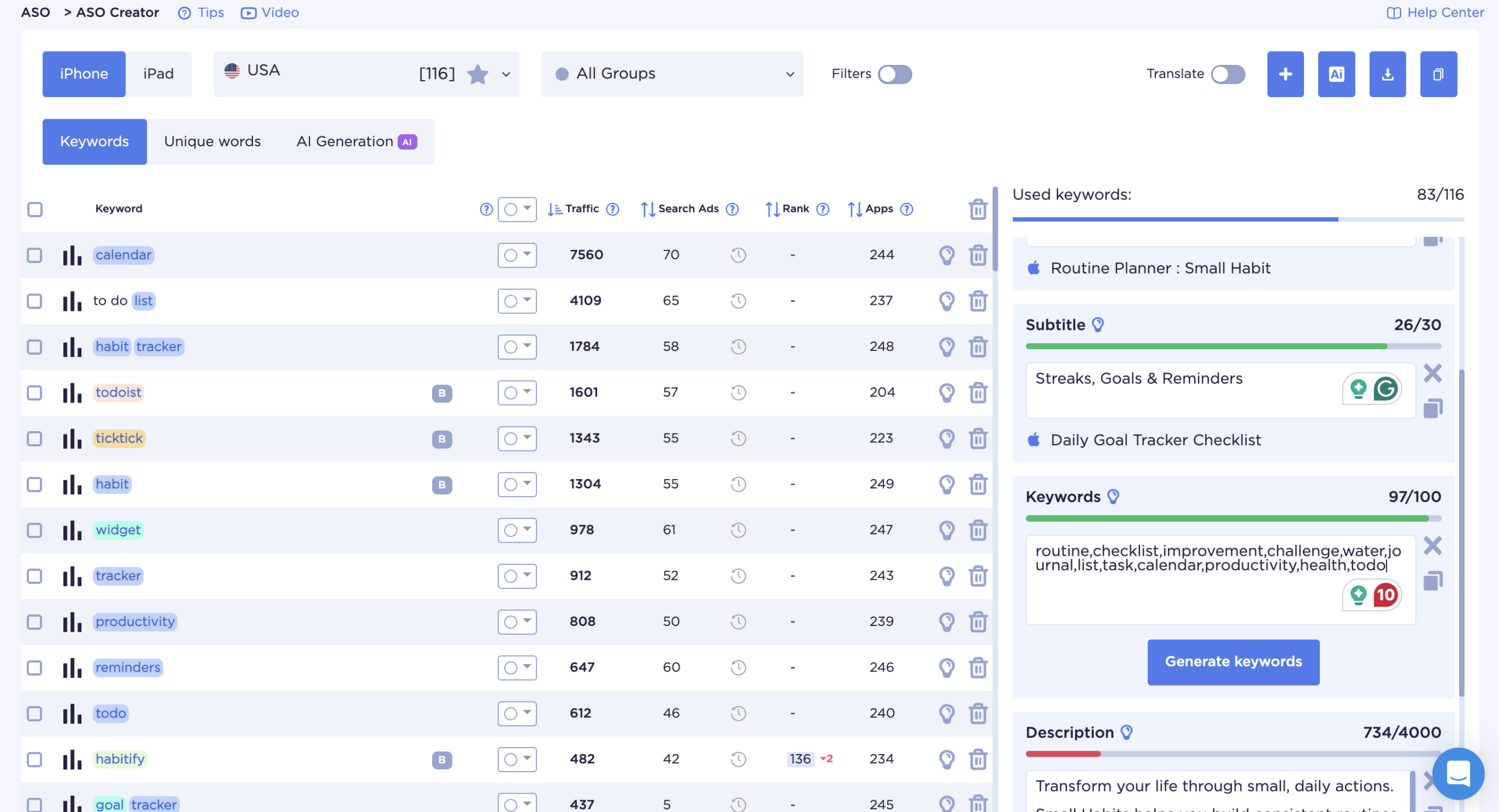 Поганий вибір vs правильний: метадані трекера звичок