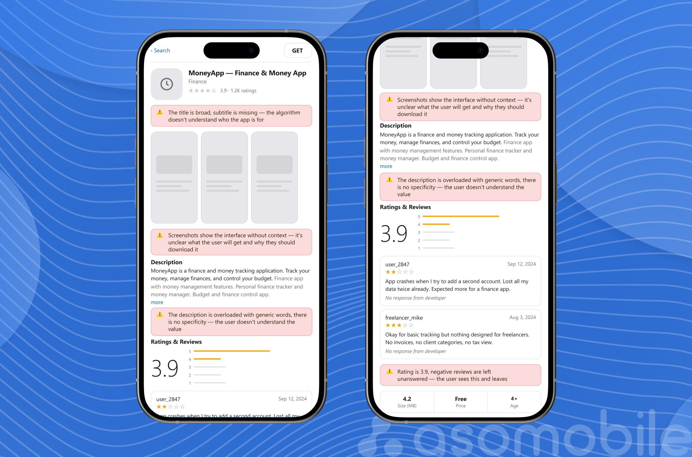 App's Store Page - Before